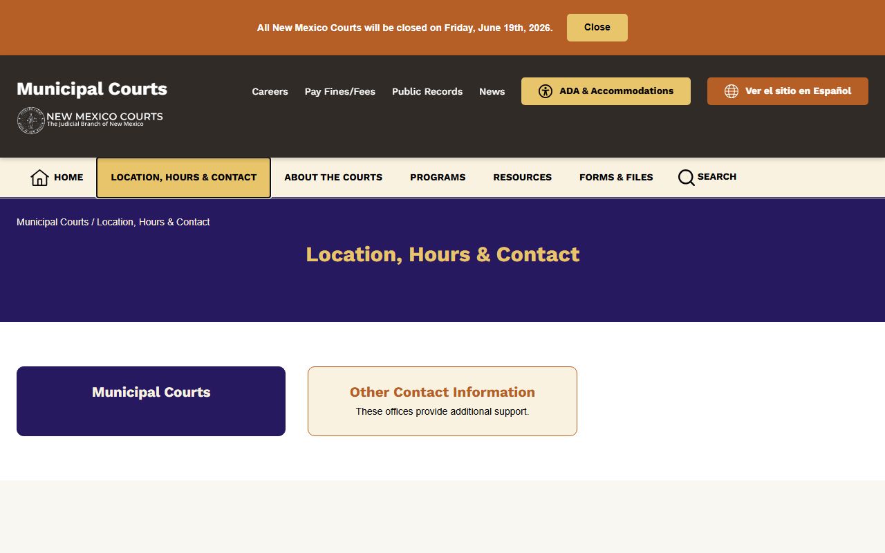 Sierra County District Court Clerk municipal court contacts