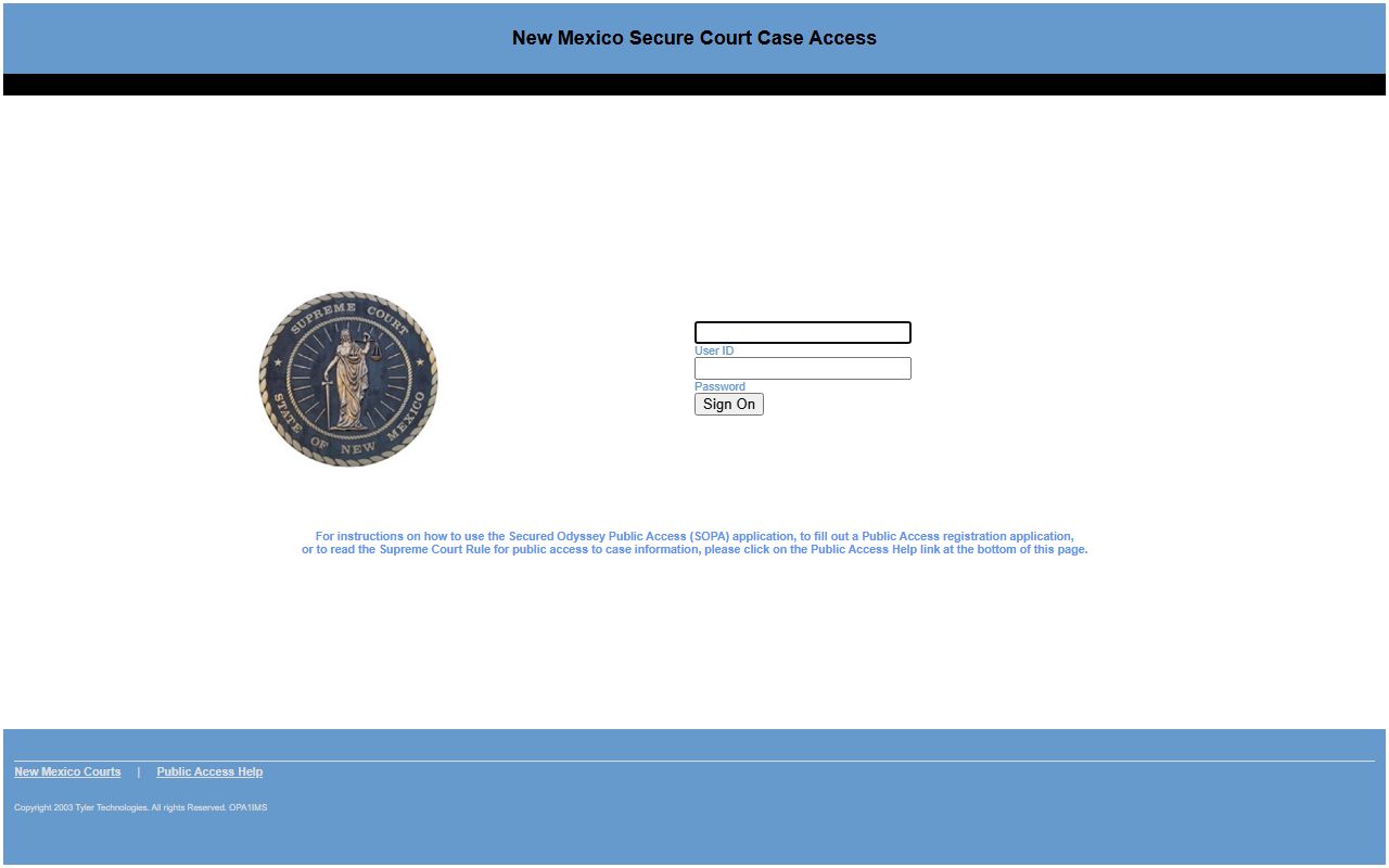 Sierra County court records Secured Odyssey Public Access login