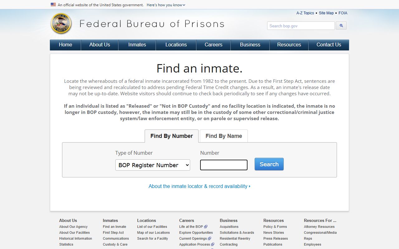 Sierra County inmate records Federal Bureau of Prisons inmate locator