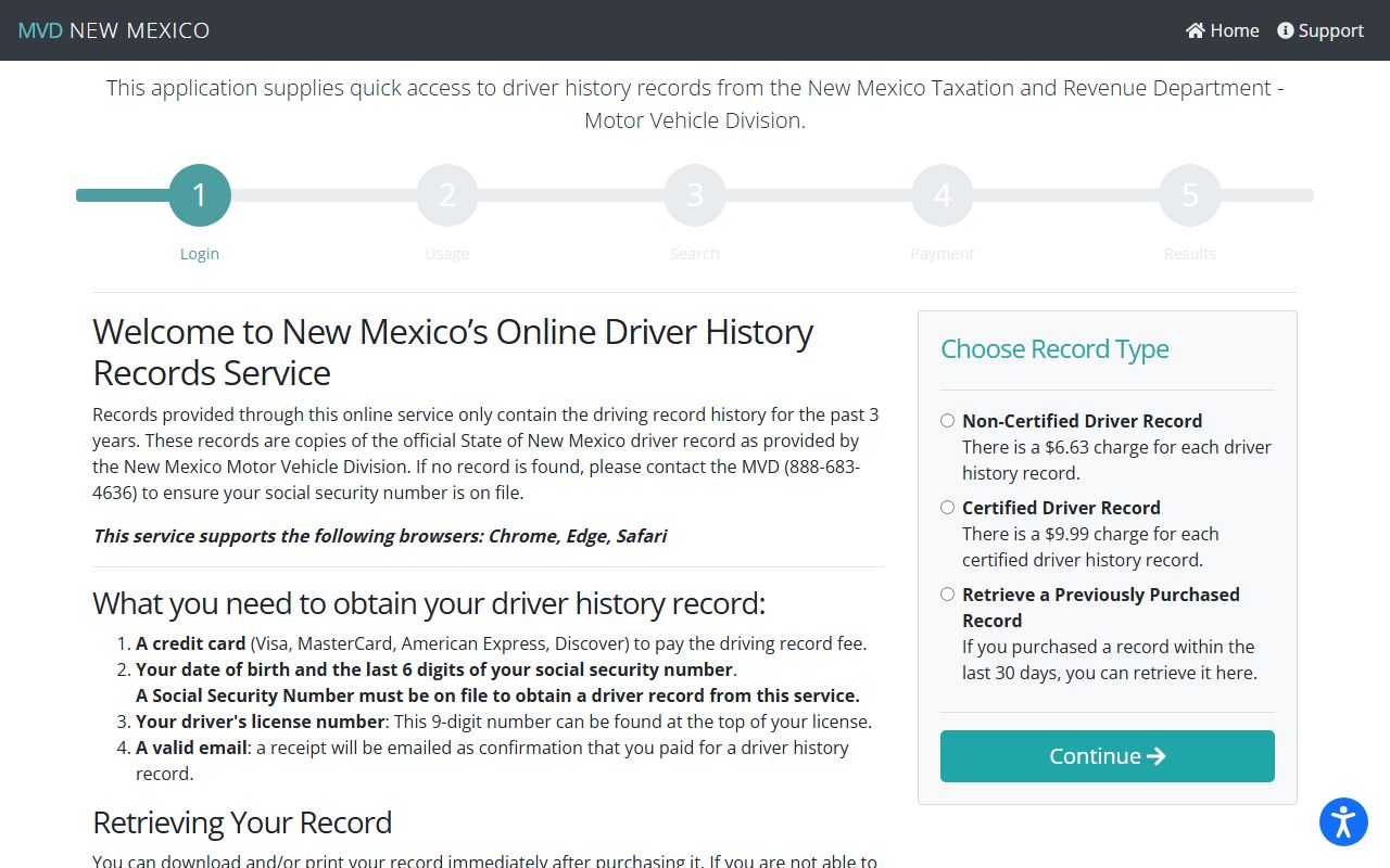 Sierra County traffic court records New Mexico online driver history system